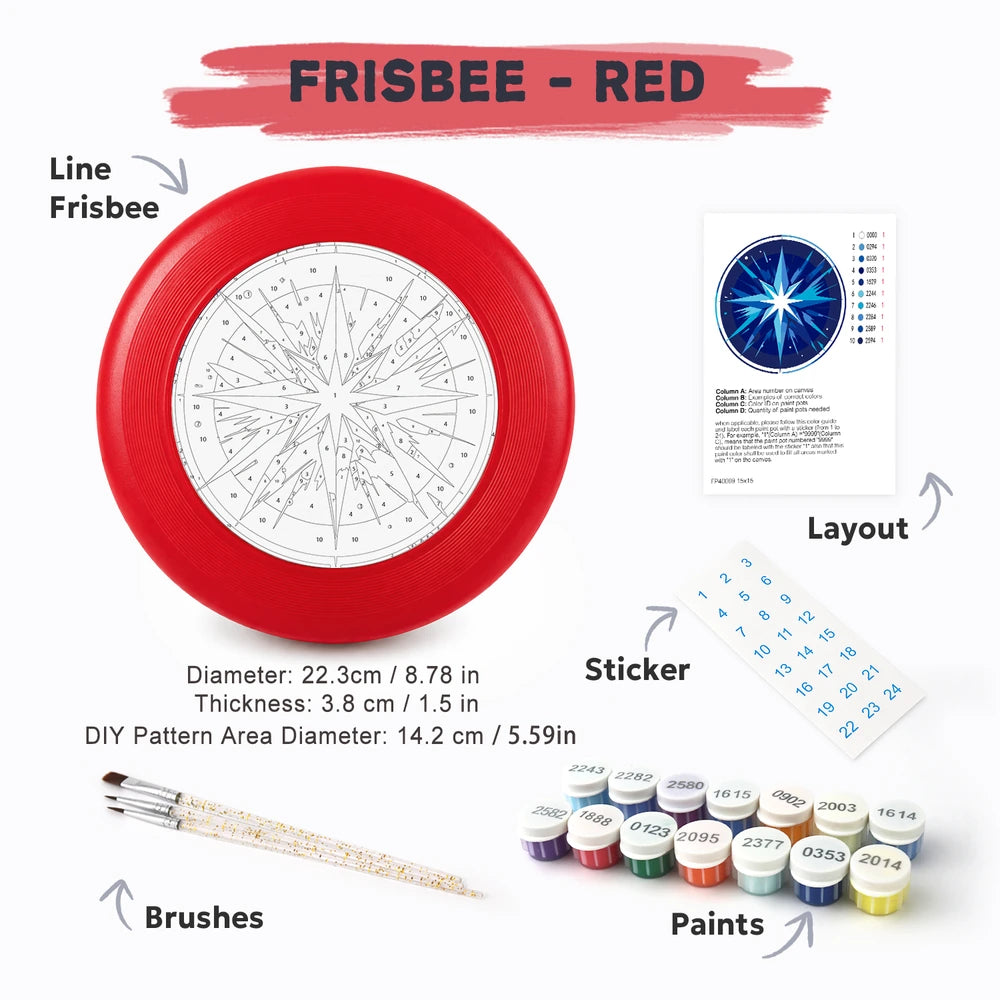 Paint by Numbers - Frisbee | Blue Compass Star