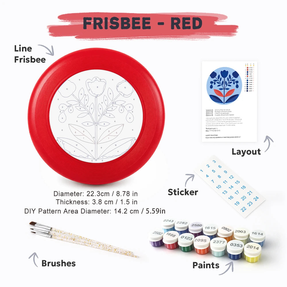 Paint by Numbers - Frisbee | Blue Folk Flowers
