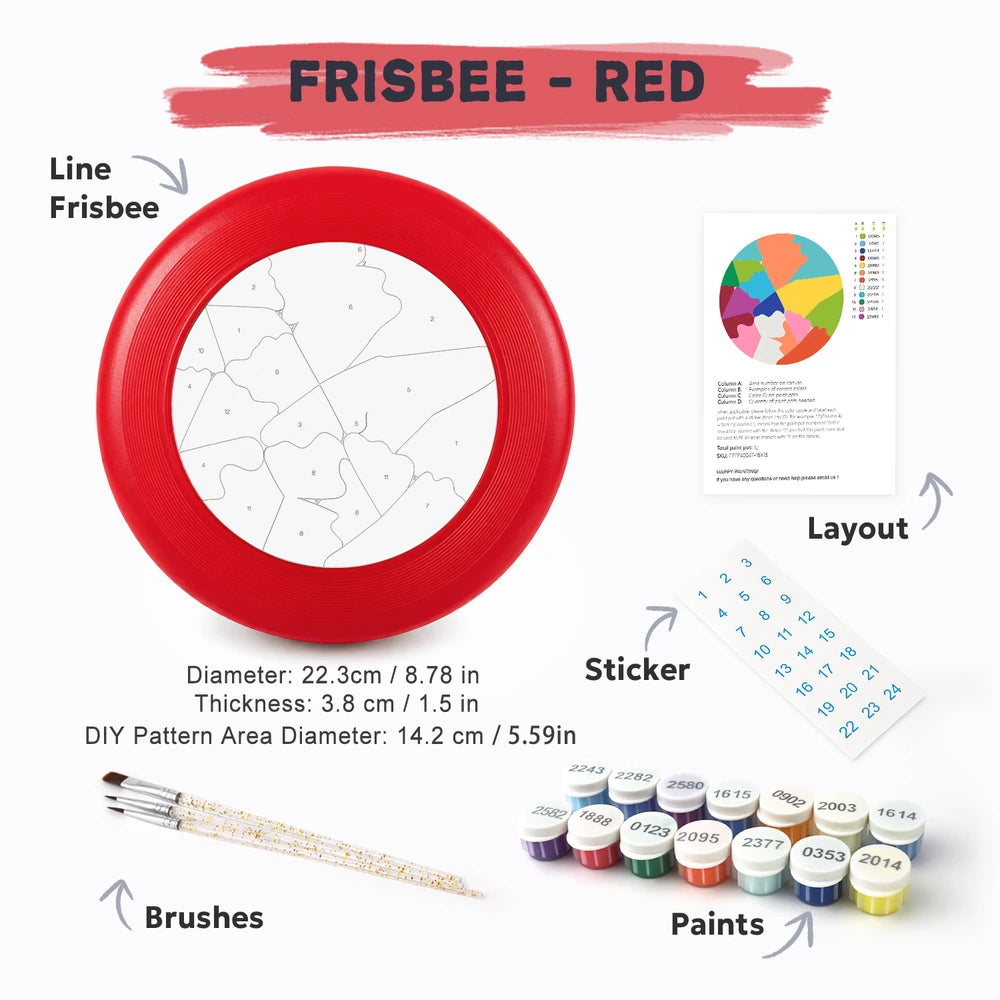 Paint by Numbers - Frisbee | Colour Block Wolf