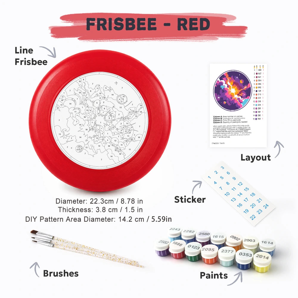
Paint by Numbers - Frisbee | Cosmic Nebula