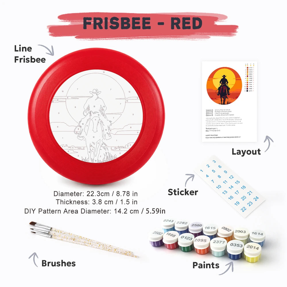
Paint by Numbers - Frisbee | Cowboy at Sunset