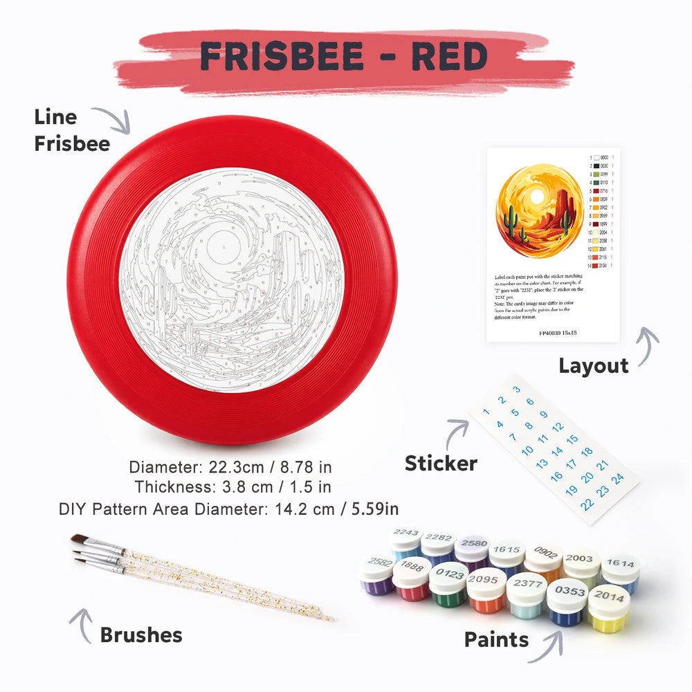 Paint by Numbers - Frisbee | Desert Sun Swirl