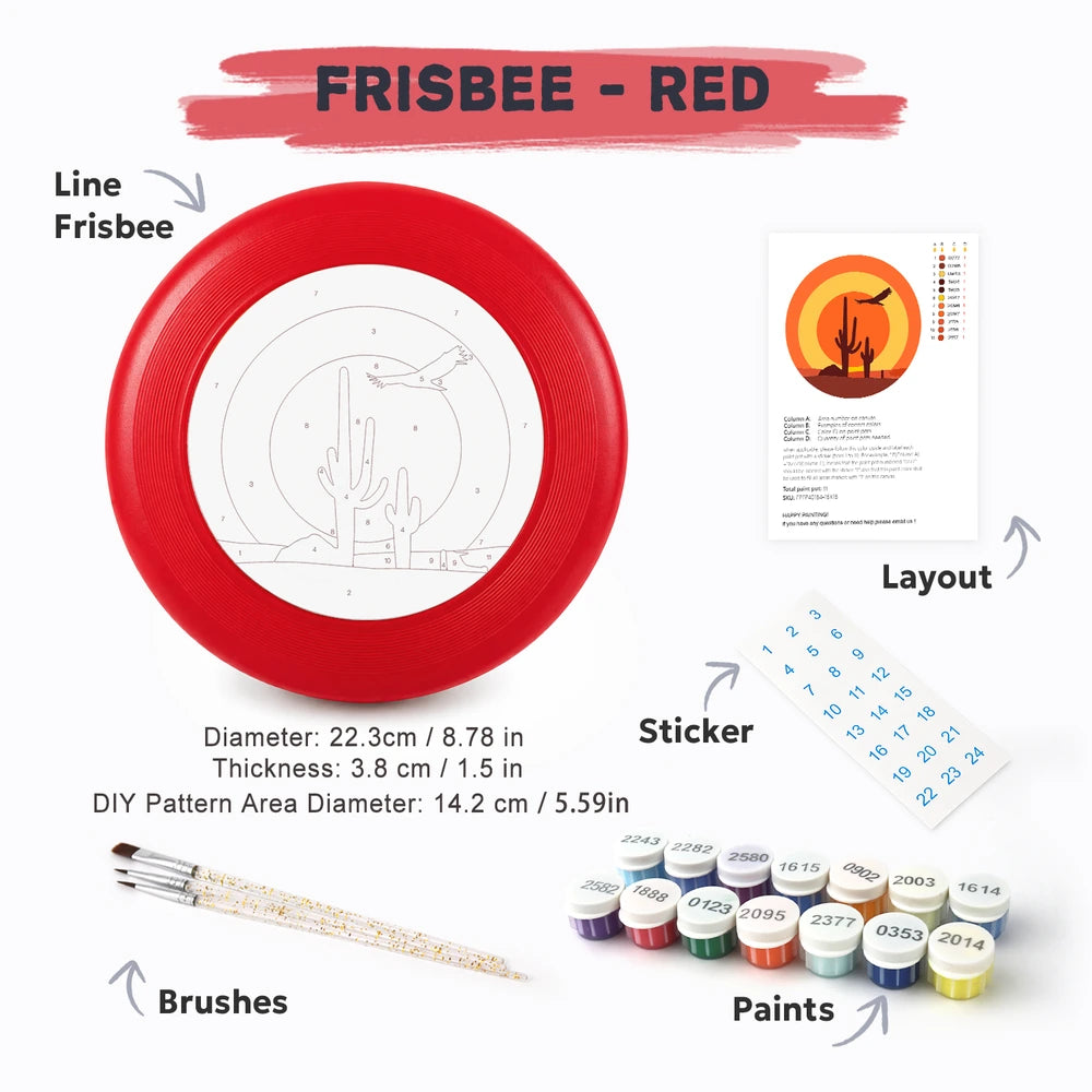 Paint by Numbers - Frisbee | Desert Sunset