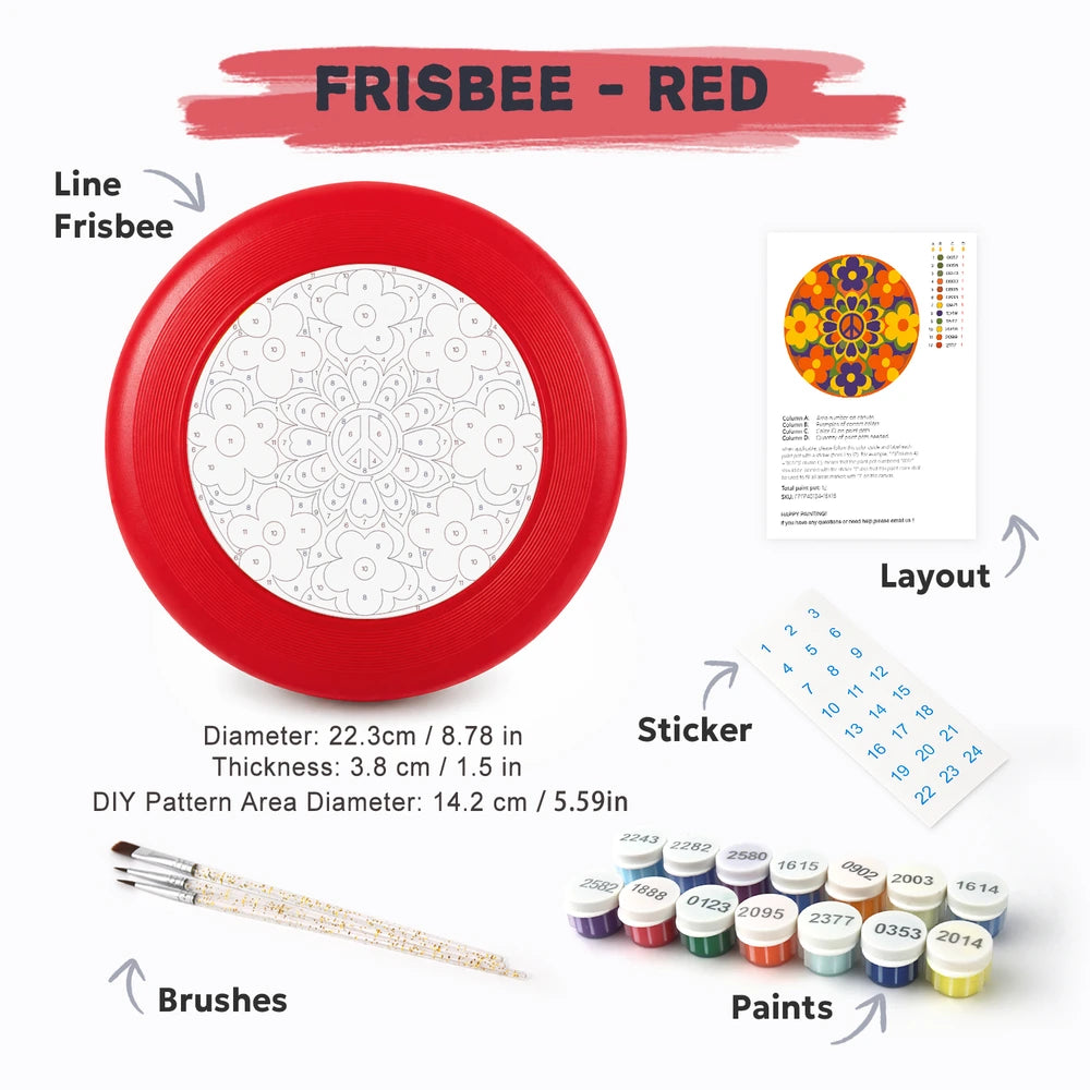 
Paint by Numbers - Frisbee | Flower Power Mandala