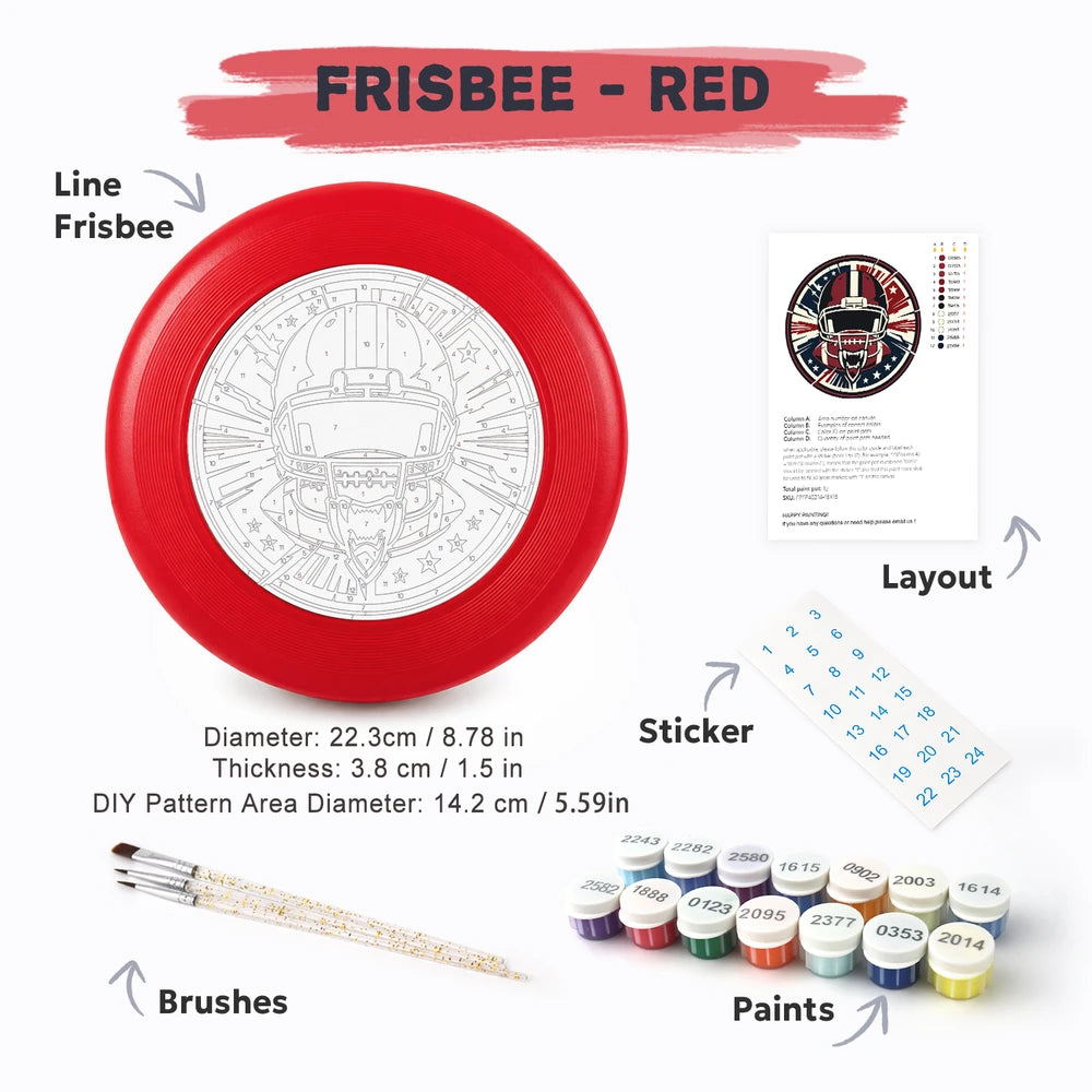 Paint by Numbers - Frisbee | Football Helmet Crest