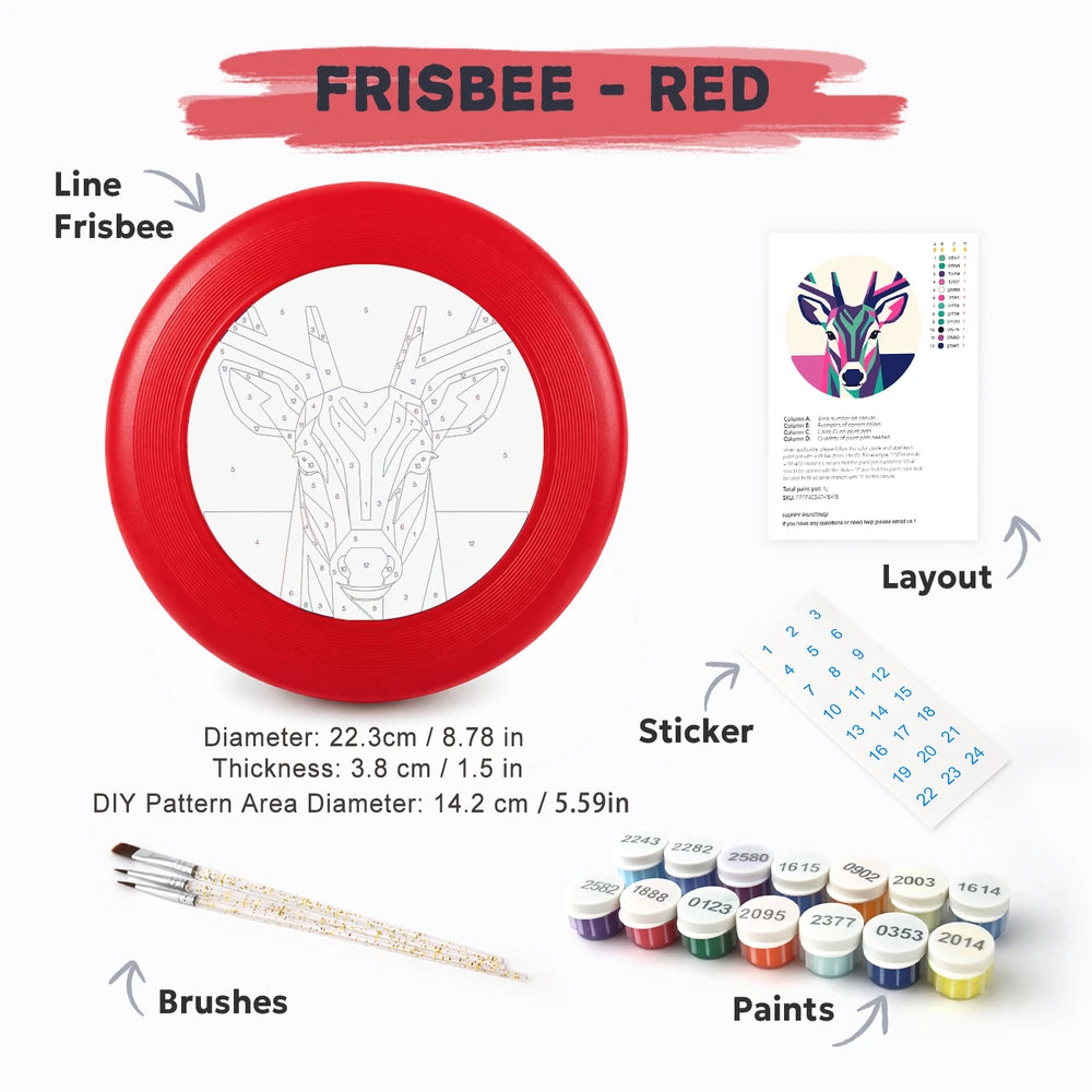 
Paint by Numbers - Frisbee | Geometric Deer