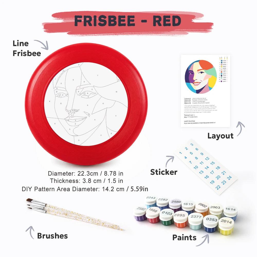 Paint by Numbers - Frisbee | Geometric Woman Portrait
