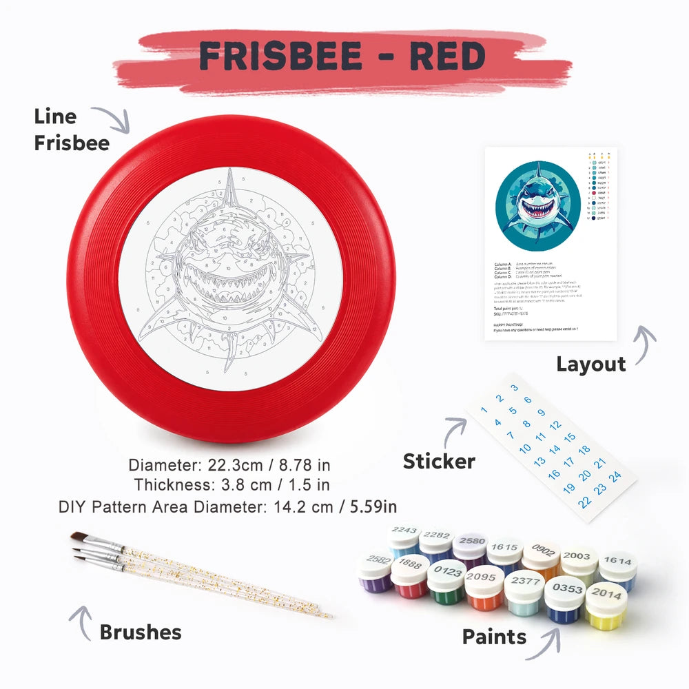 
Paint by Numbers - Frisbee | Great White Shark
