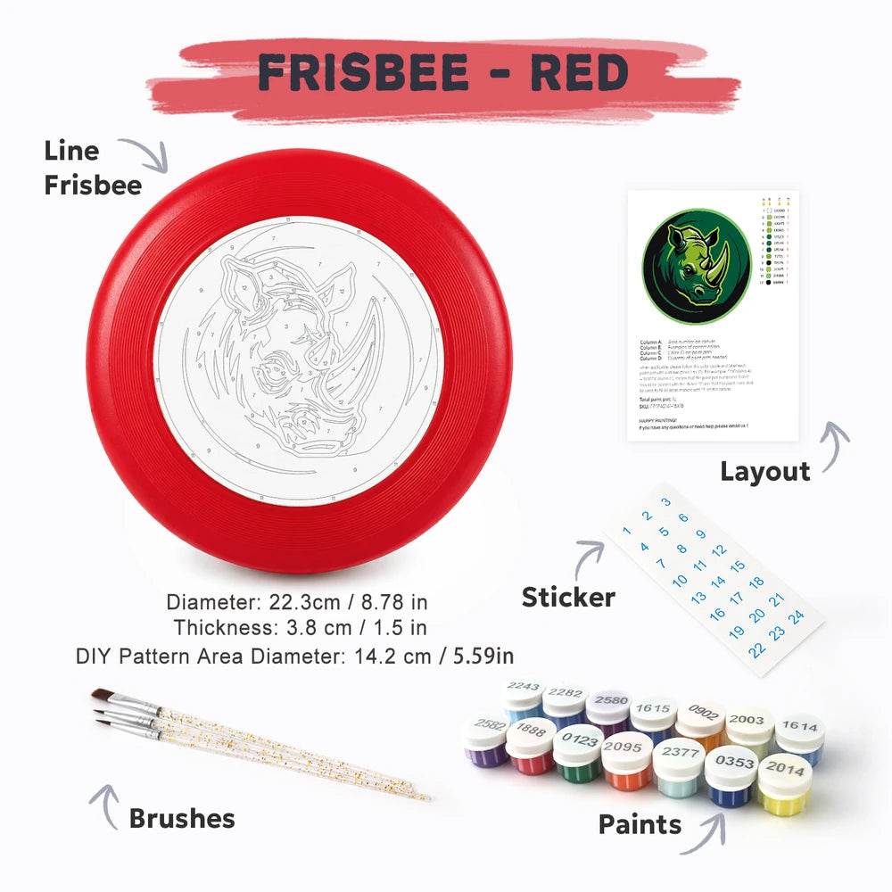 
Paint by Numbers - Frisbee | Green Rhino Emblem