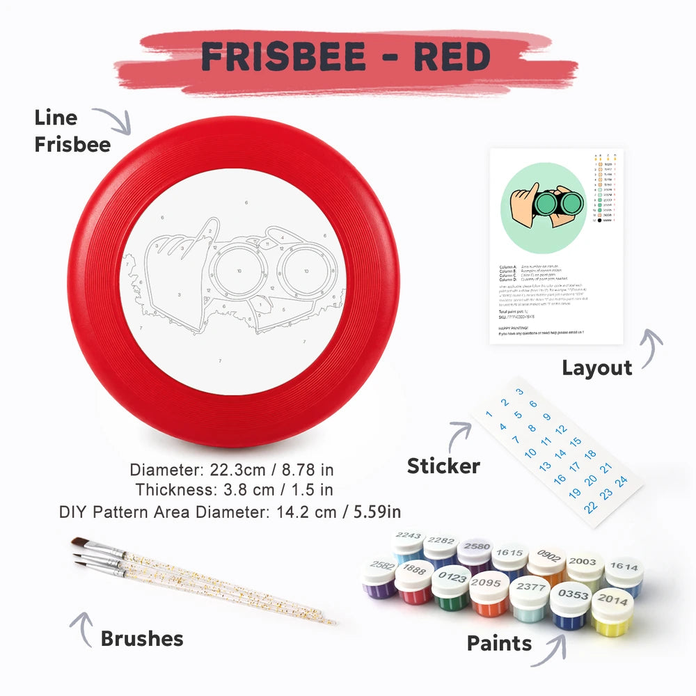 
Paint by Numbers - Frisbee | Hand with Binoculars
