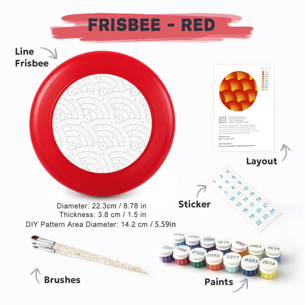 Paint by Numbers - Frisbee | Orange Scale Pattern