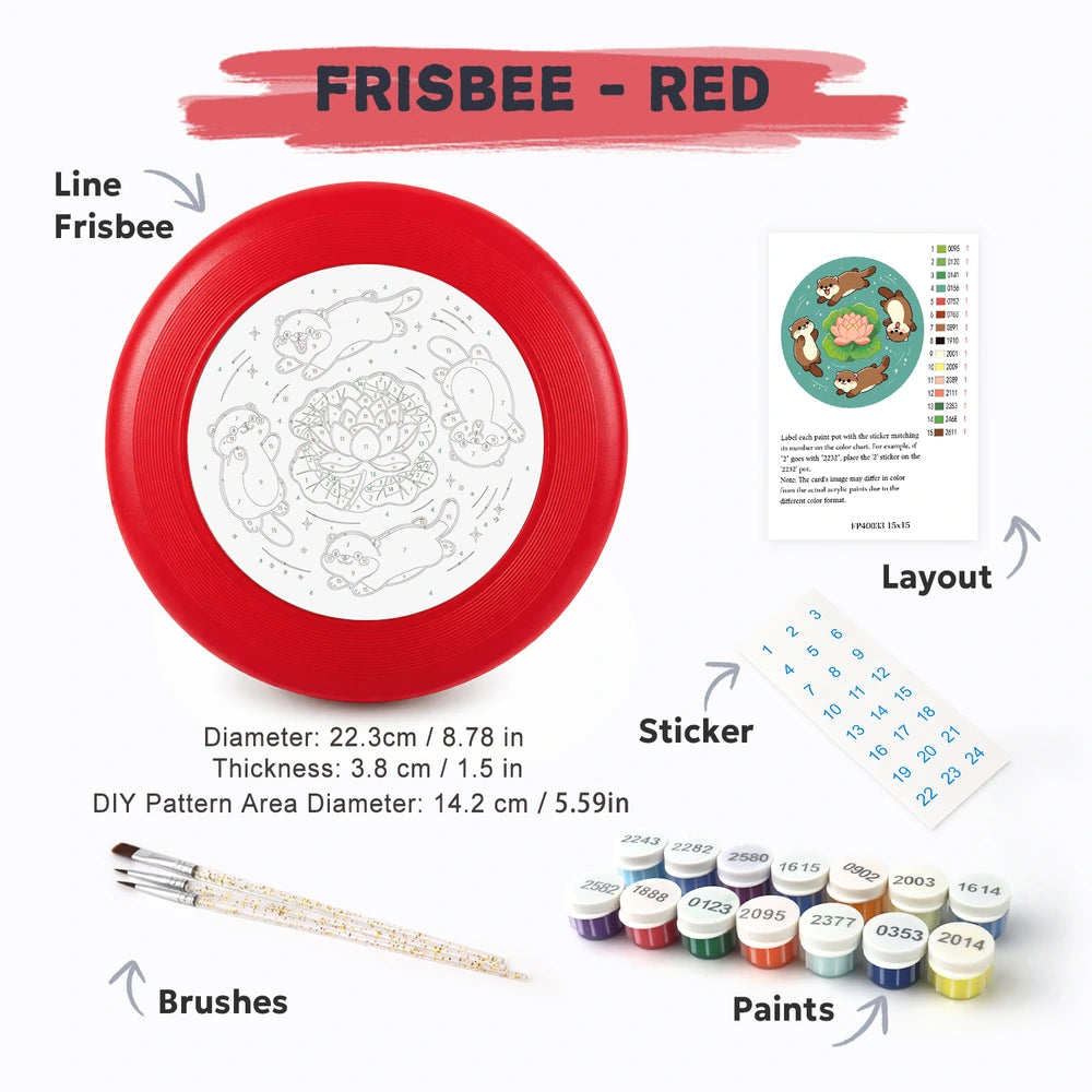 
Paint by Numbers - Frisbee | Otters and Water Lily