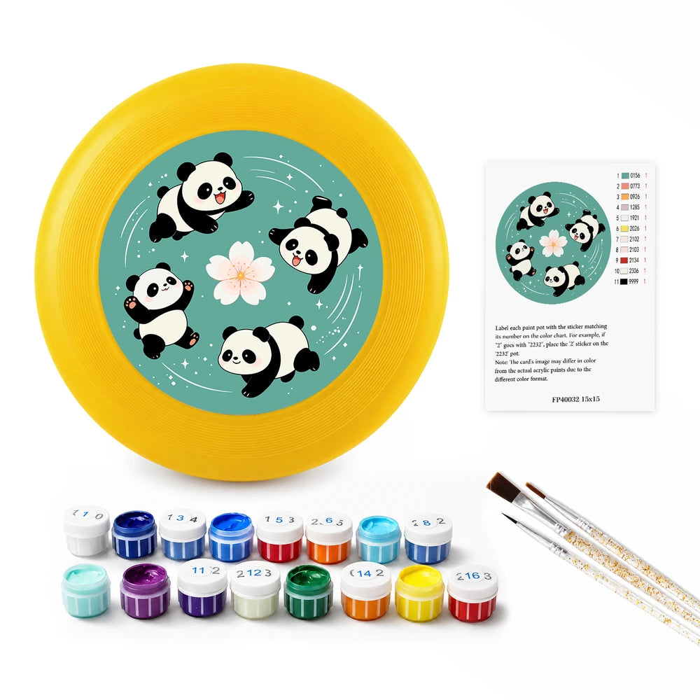 
Paint by Numbers - Frisbee | Pandas and Blossom