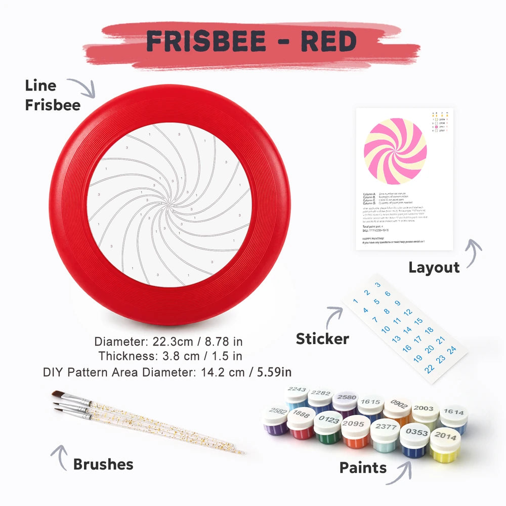 Paint by Numbers - Frisbee | Pink Candy Swirl