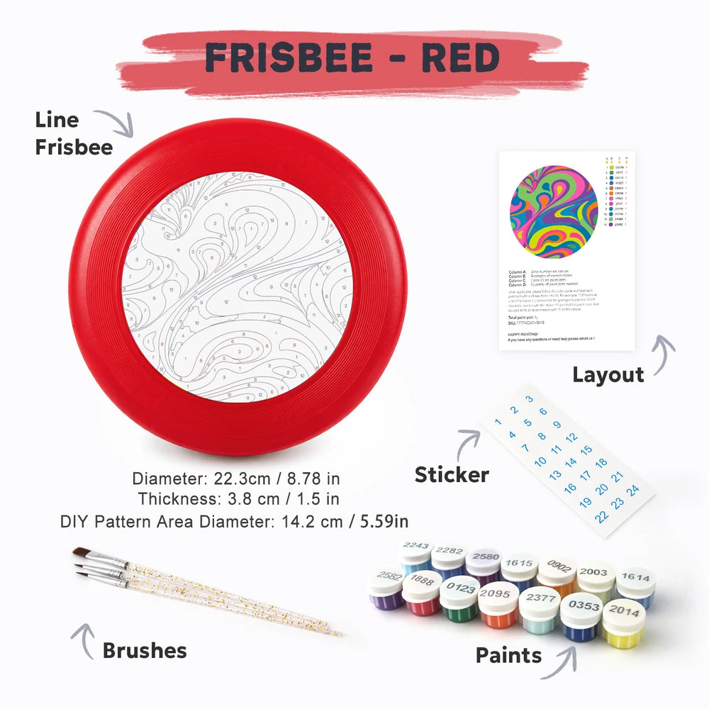 Paint by Numbers - Frisbee | Psychedelic Swirl