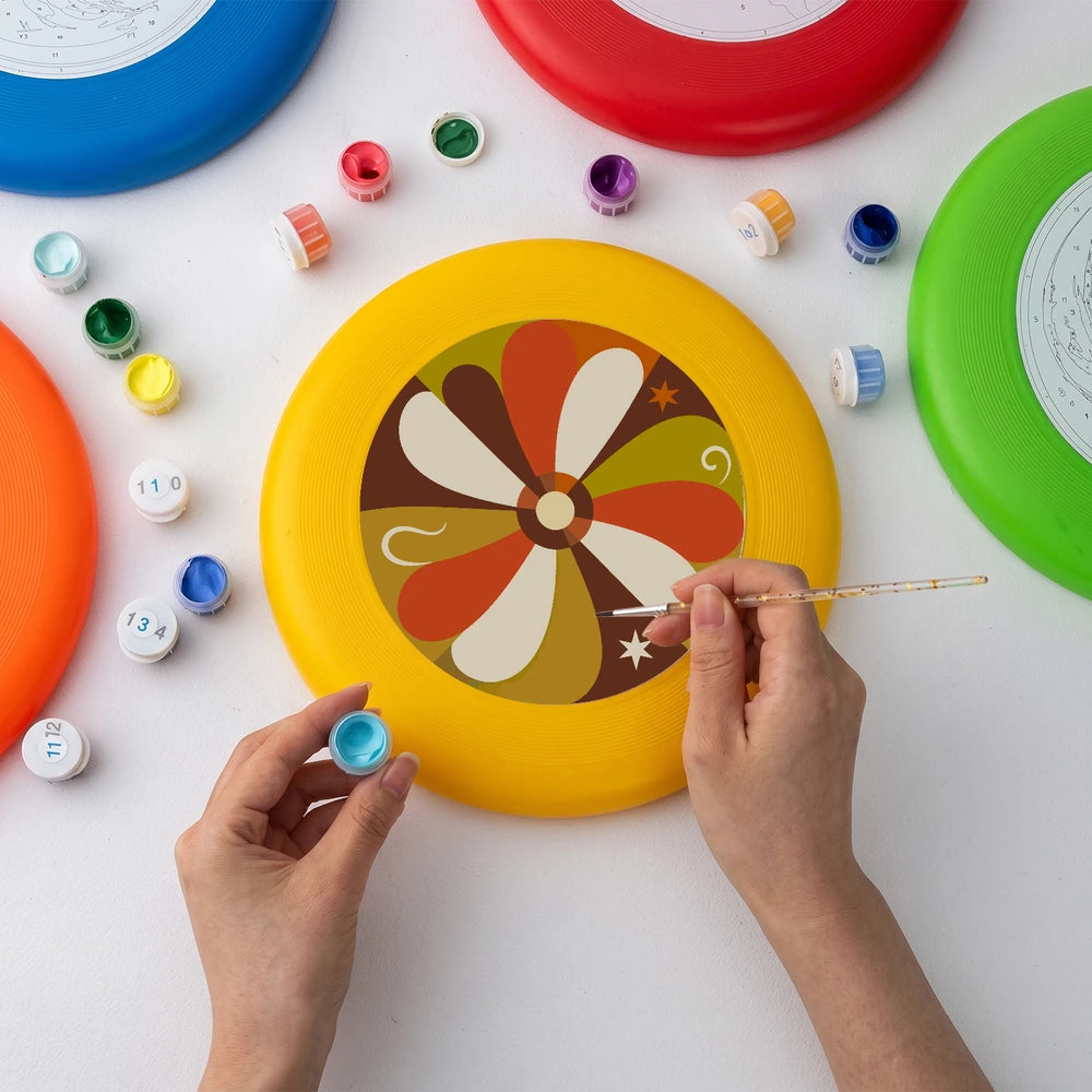 Paint by Numbers - Frisbee | Retro Brown Flower