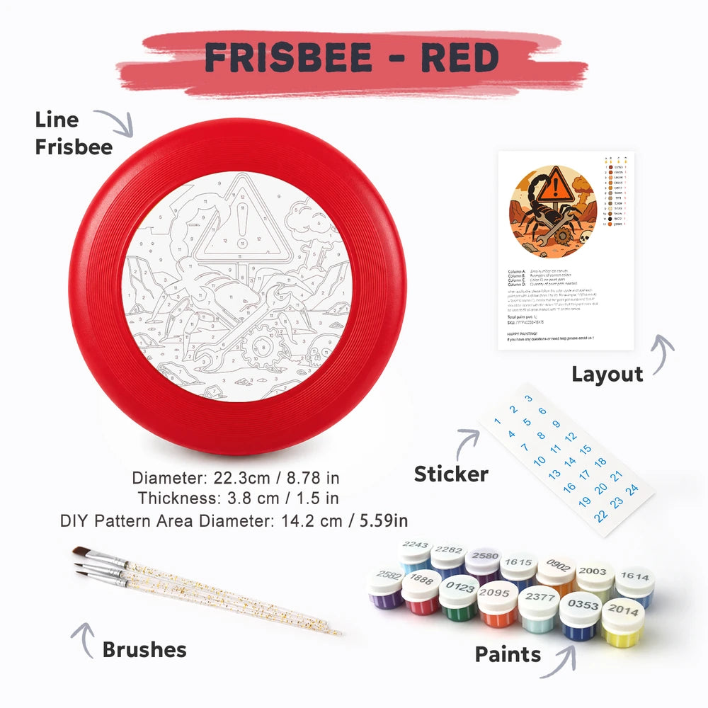 
Paint by Numbers - Frisbee | Scorpion Warning Sign