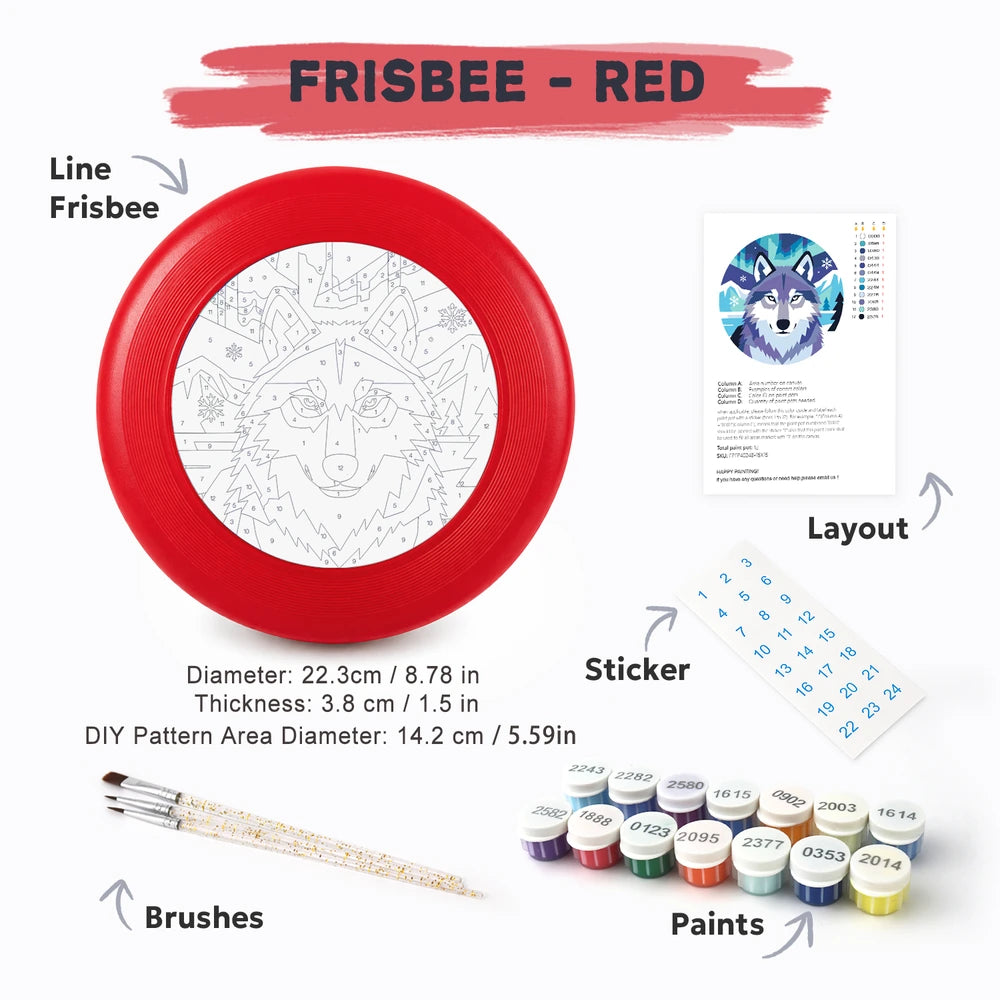 
Paint by Numbers - Frisbee | Snow Wolf
