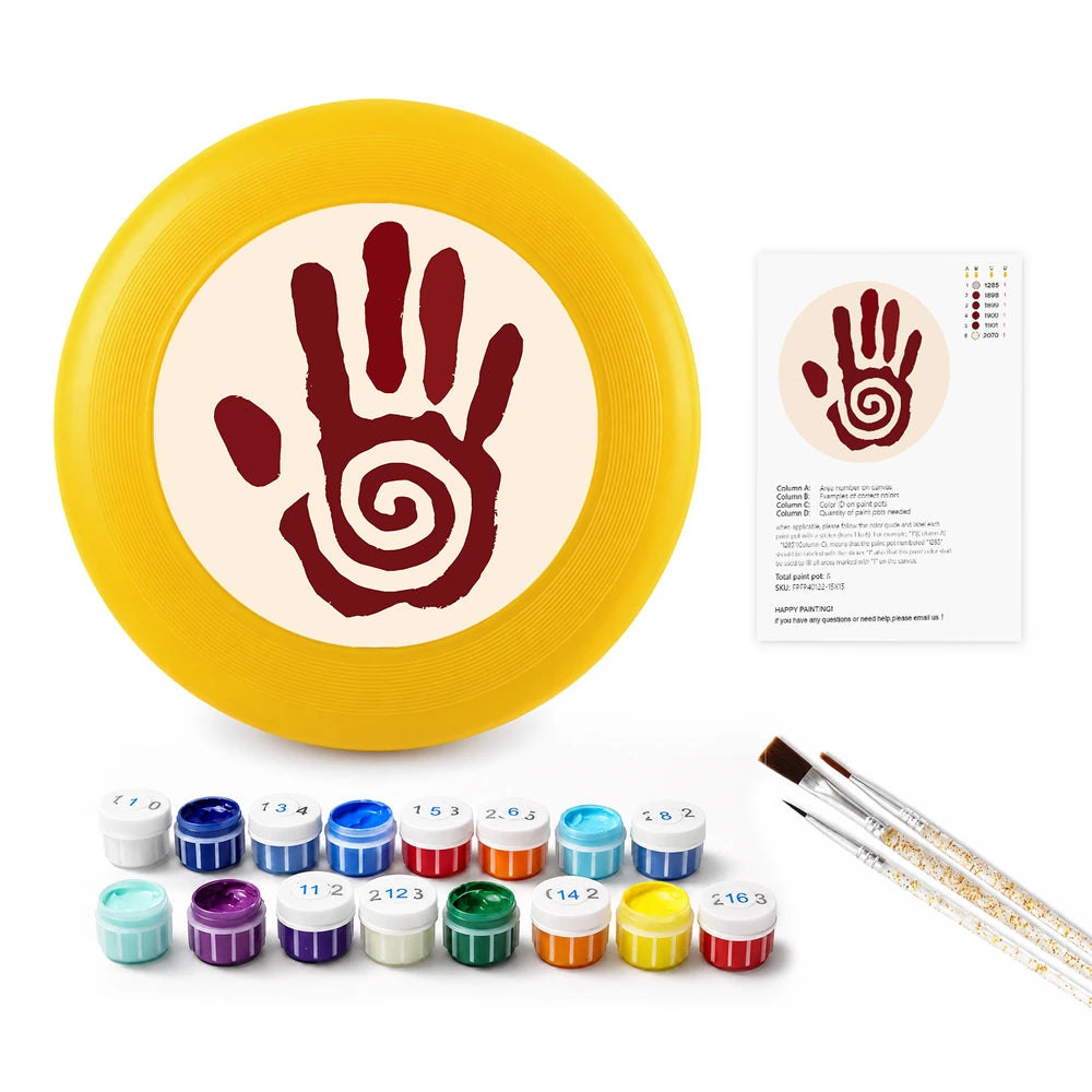 Paint by Numbers - Frisbee | Spiral Hand Symbol