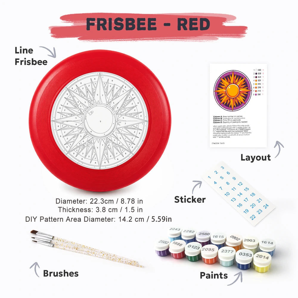 Paint by Numbers - Frisbee | Sun Mandala