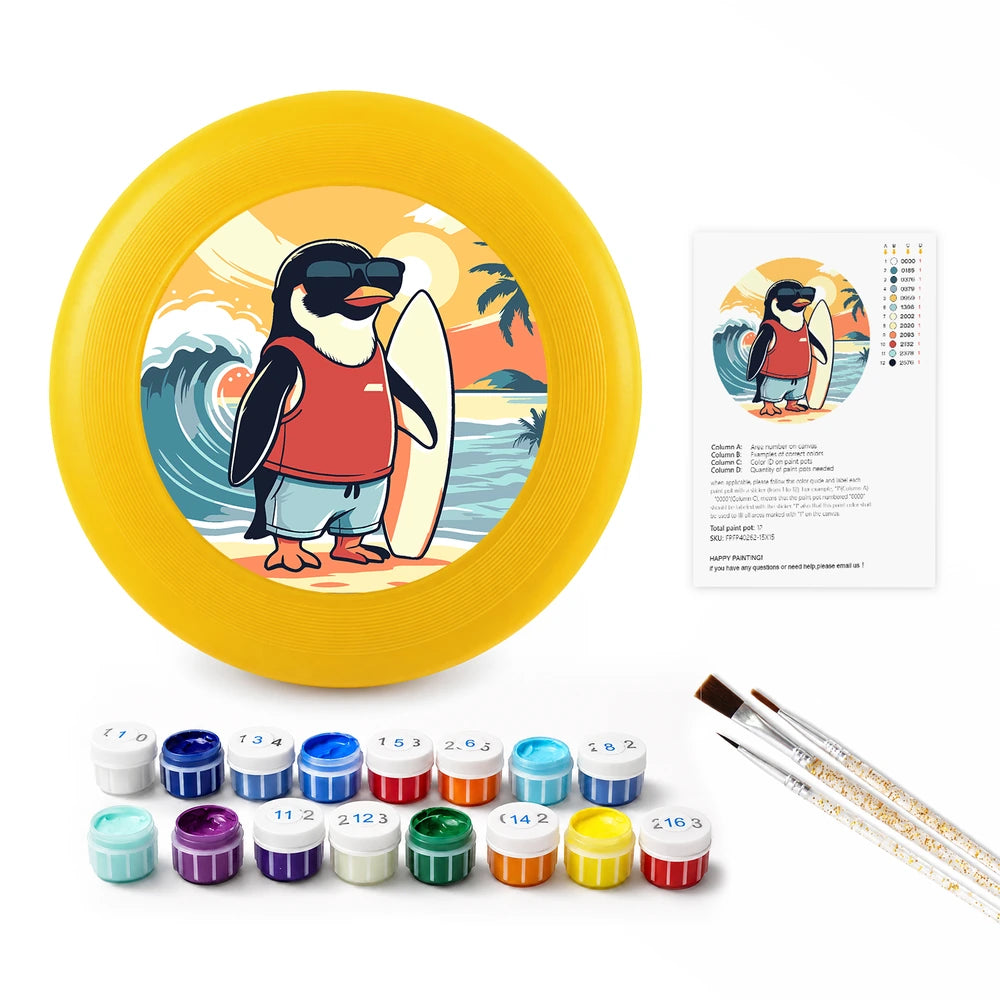 
Paint by Numbers - Frisbee | Surfing Penguin