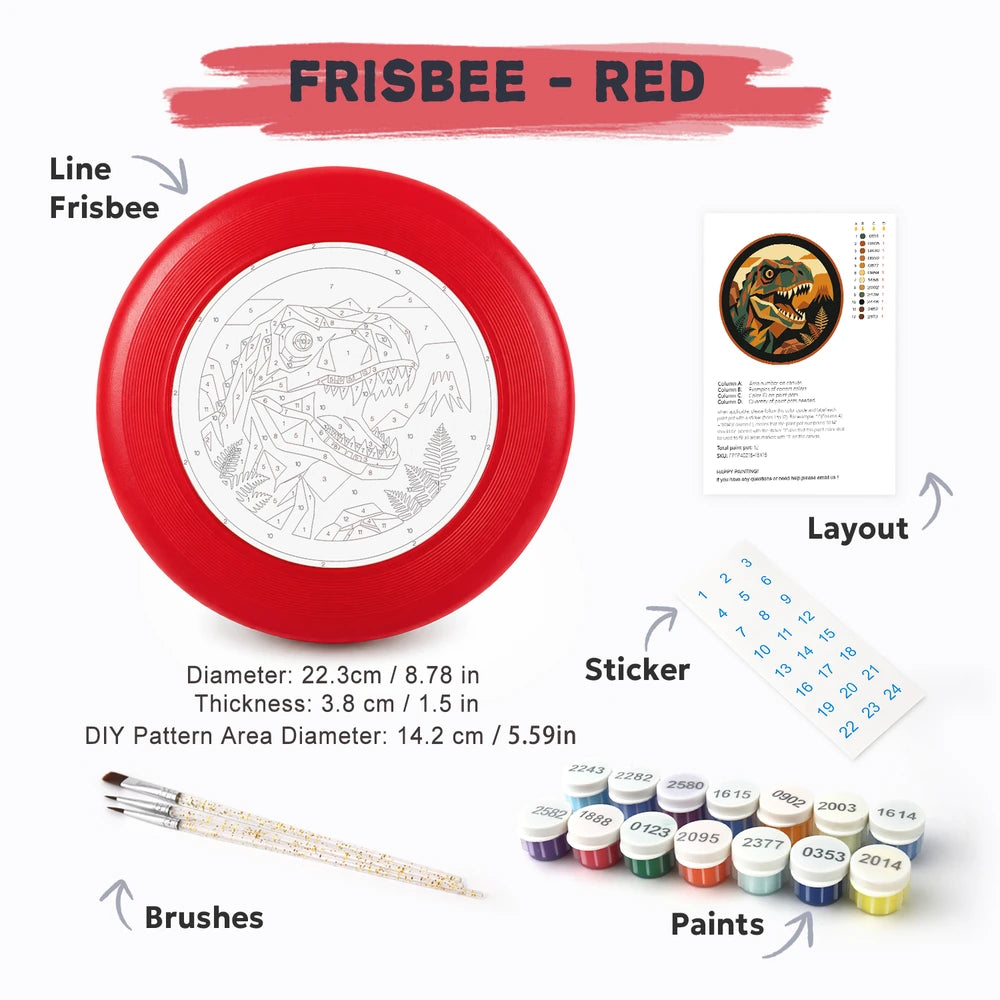Paint by Numbers - Frisbee | T-Rex in the Forest
