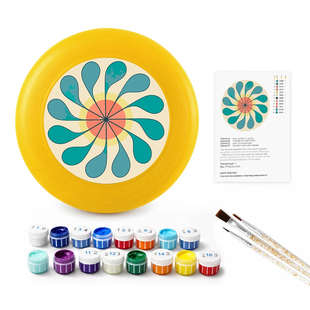 
Paint by Numbers - Frisbee | Teal Rosette