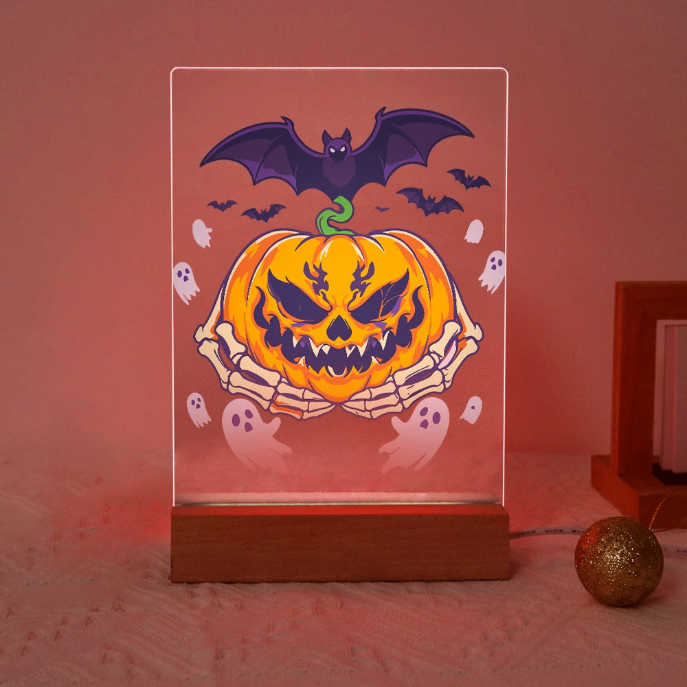 
Paint by Numbers - Halloween Light | Bat over the Grinning Pumpkin