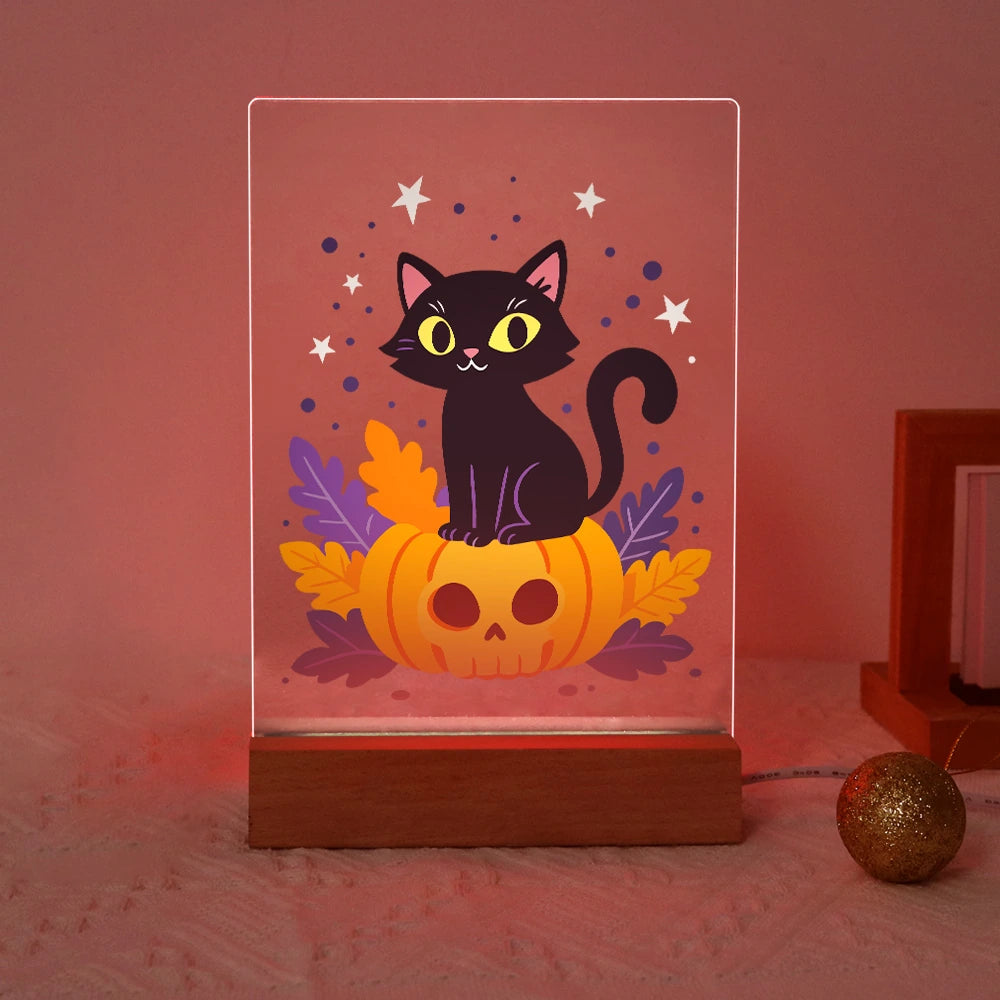 
Paint by Numbers - Halloween Light | Black Cat on a Pumpkin