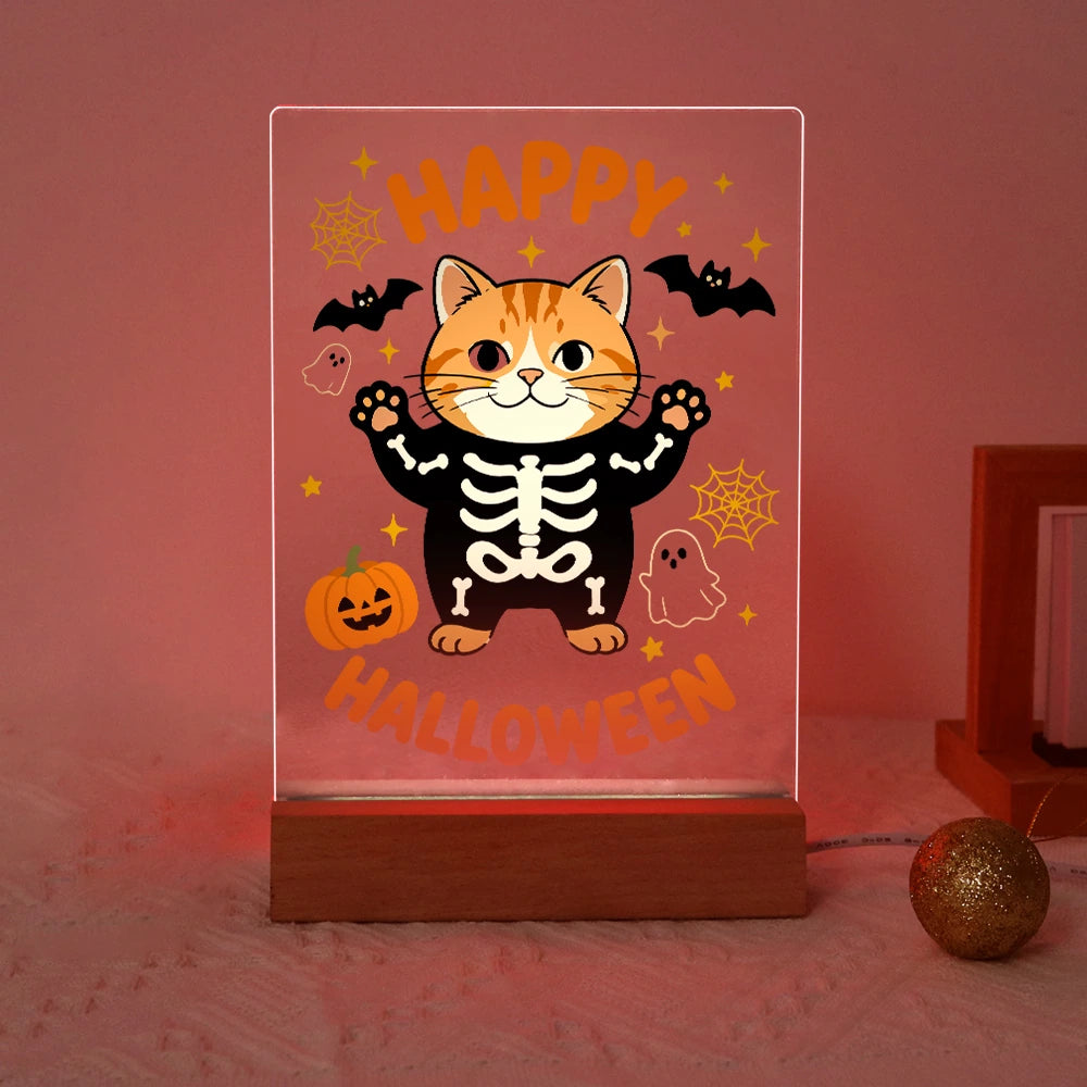 
Paint by Numbers - Halloween Light | Cat in a Skeleton Suit