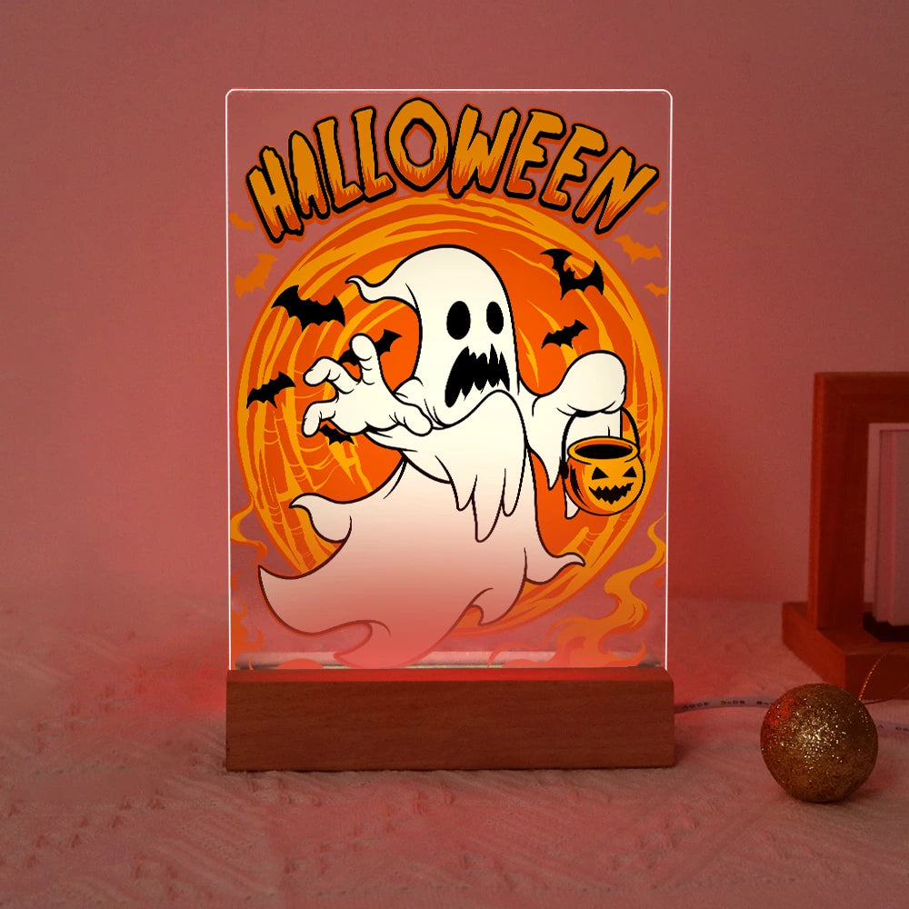 Paint by Numbers - Halloween Light | Ghost with Candy Bucket
