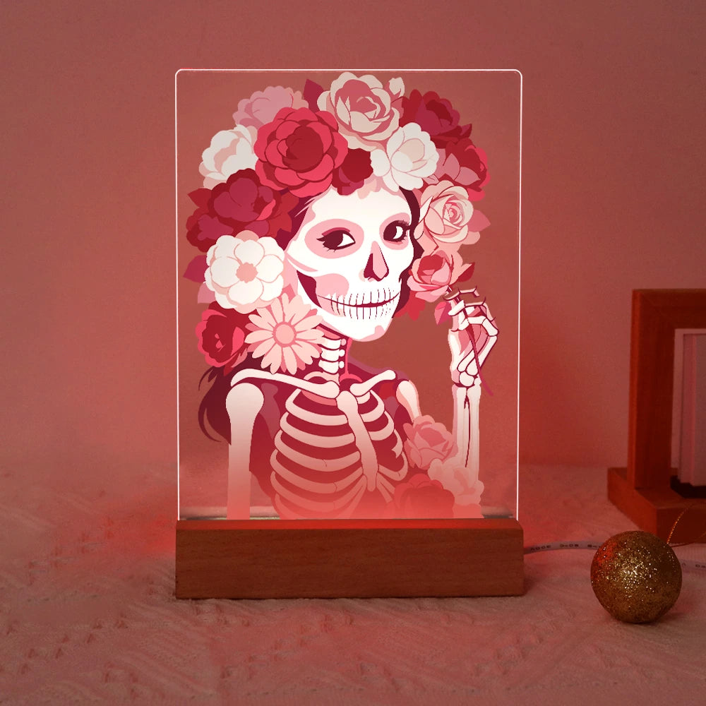 
Paint by Numbers - Halloween Light | Rose Skull Lady