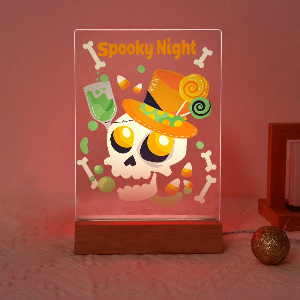 
Paint by Numbers - Halloween Light | Spooky Night Party Skull