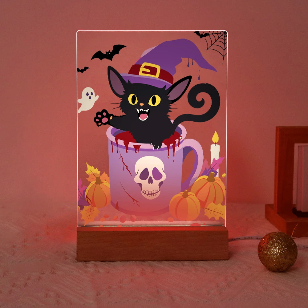 
Paint by Numbers - Halloween Light | Witch Cat in a Teacup