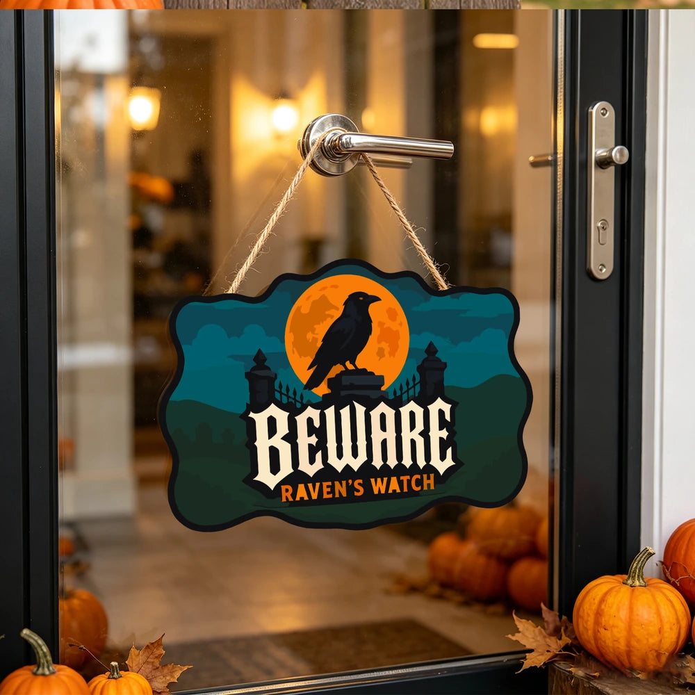 
Paint by Numbers - Wooden Door Hanger | Beware Raven's Watch