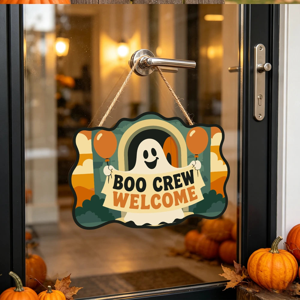 Paint by Numbers - Wooden Door Hanger | Boo Crew Welcome