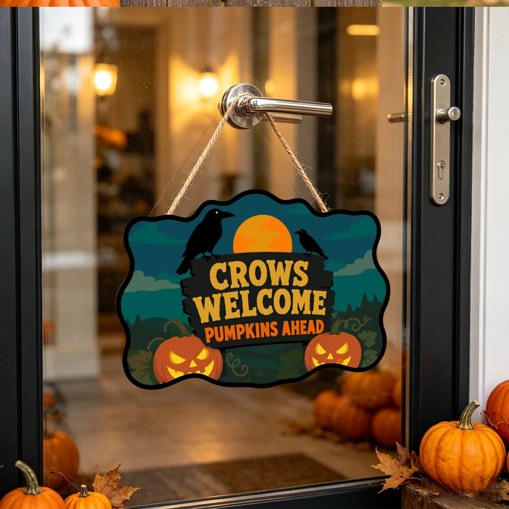 Paint by Numbers - Wooden Door Hanger | Crows Welcome