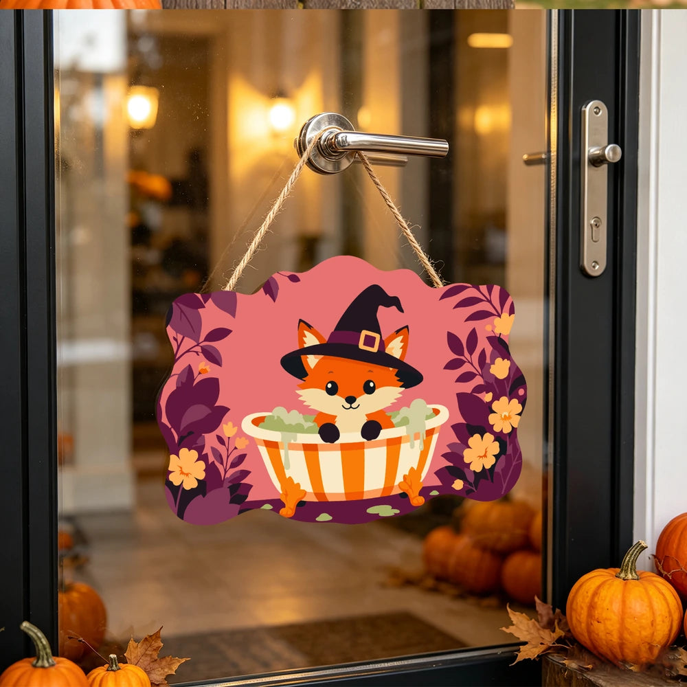 Paint by Numbers - Wooden Door Hanger | Fox Witch in the Bathtub