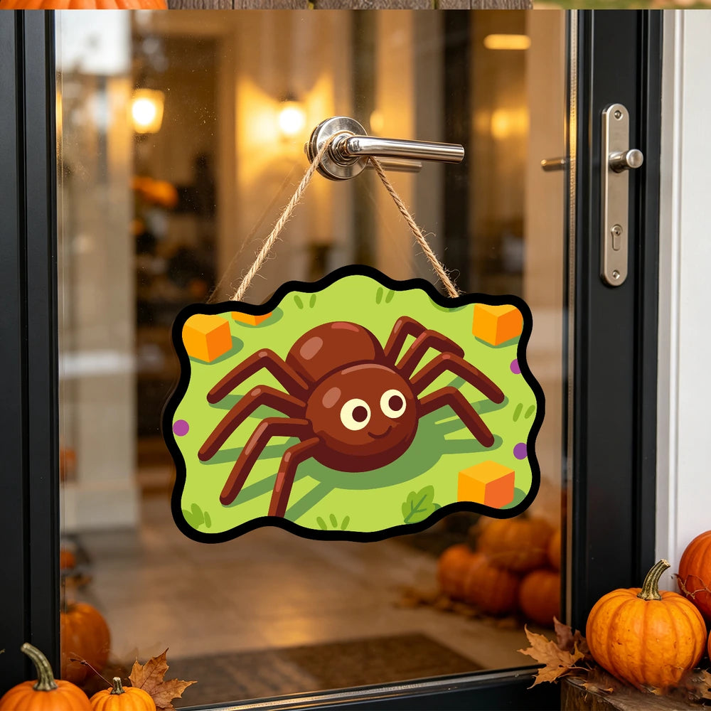 Paint by Numbers - Wooden Door Hanger | Friendly Spider with Candy