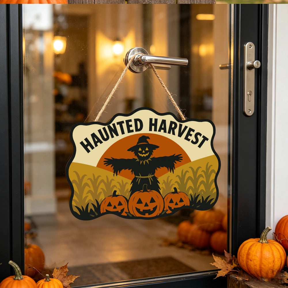 Paint by Numbers - Wooden Door Hanger | Haunted Harvest