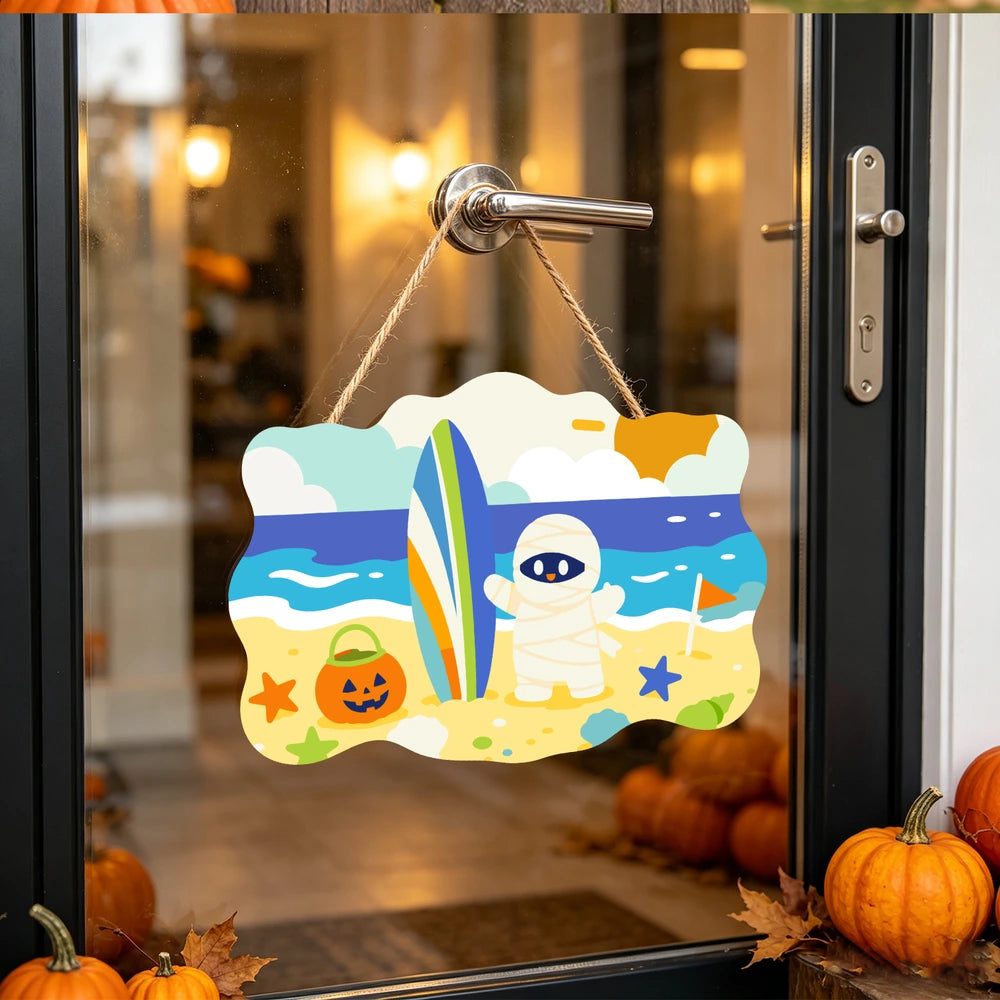 Paint by Numbers - Wooden Door Hanger | Mummy at the Beach