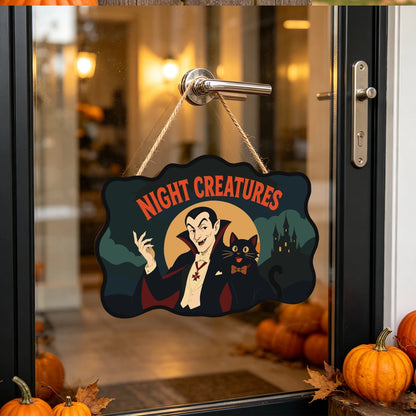 Paint by Numbers - Wooden Door Hanger | Night Creatures