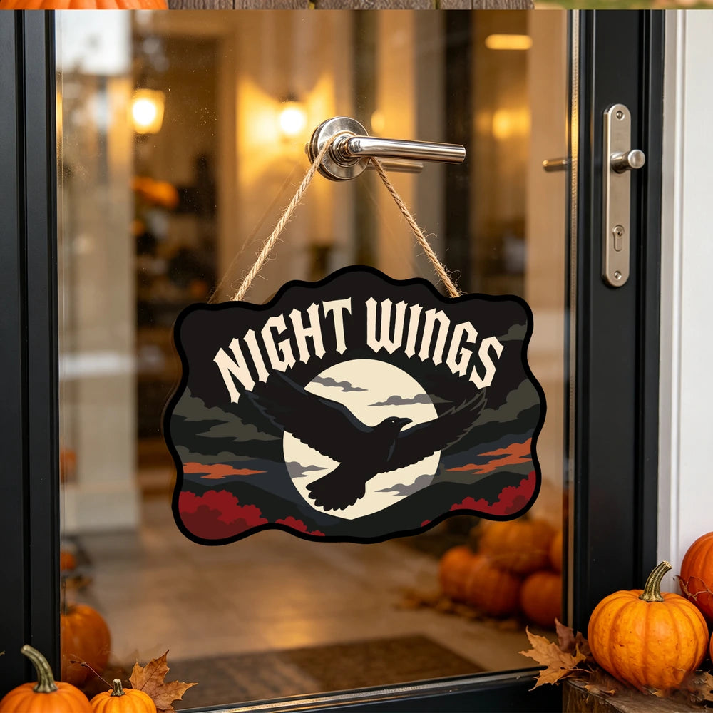 
Paint by Numbers - Wooden Door Hanger | Night Wings