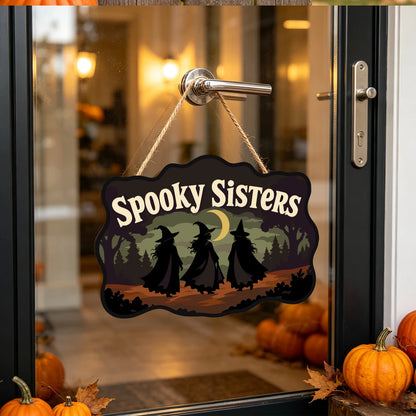 Paint by Numbers - Wooden Door Hanger | Spooky Sisters