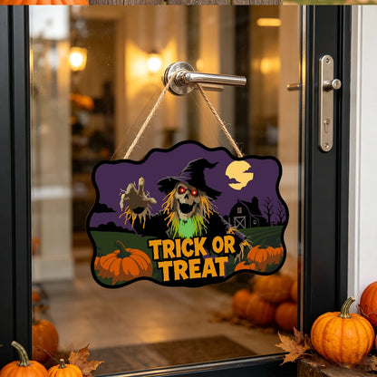 Paint by Numbers - Wooden Door Hanger | Trick or Treat Scarecrow