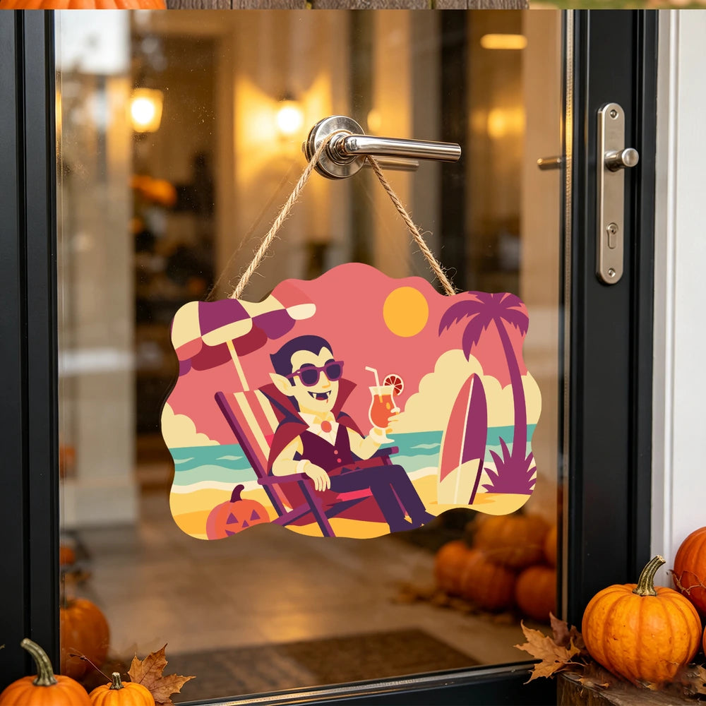 Paint by Numbers - Wooden Door Hanger | Vampire on Vacation