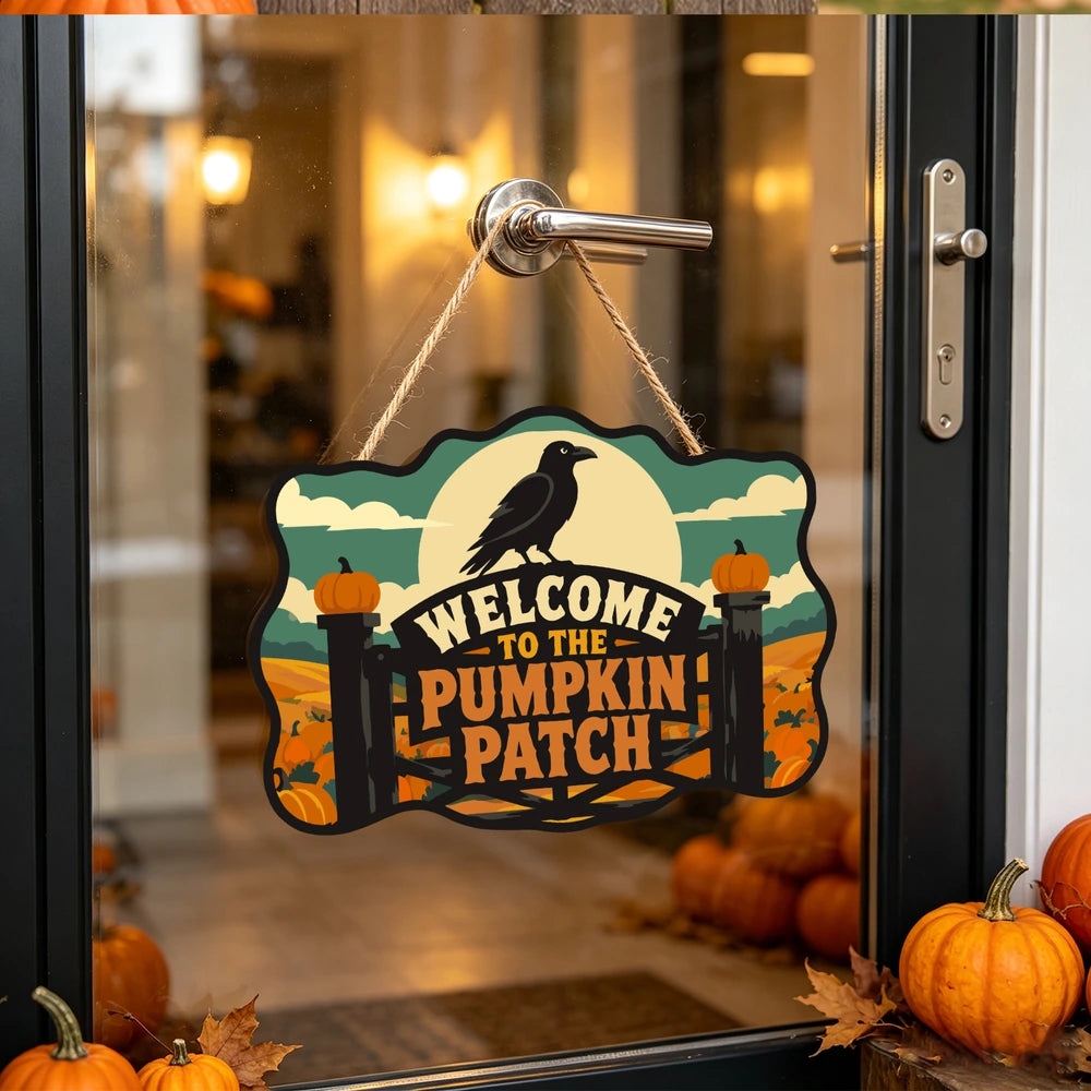 Paint by Numbers - Wooden Door Hanger | Welcome to the Pumpkin Patch Gate