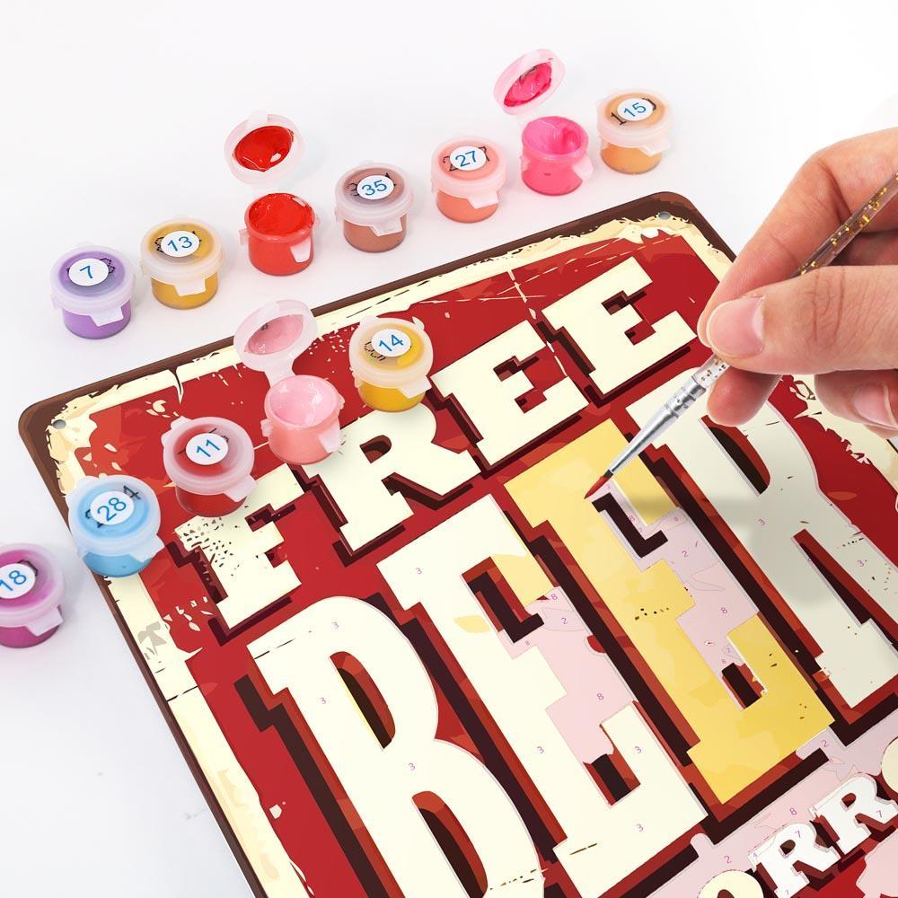 
Paint by Numbers – Vintage Metal Bar Art | Free Beer Tomorrow