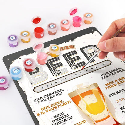 Paint by Numbers – Vintage Metal Bar Art | Beer Around the World
