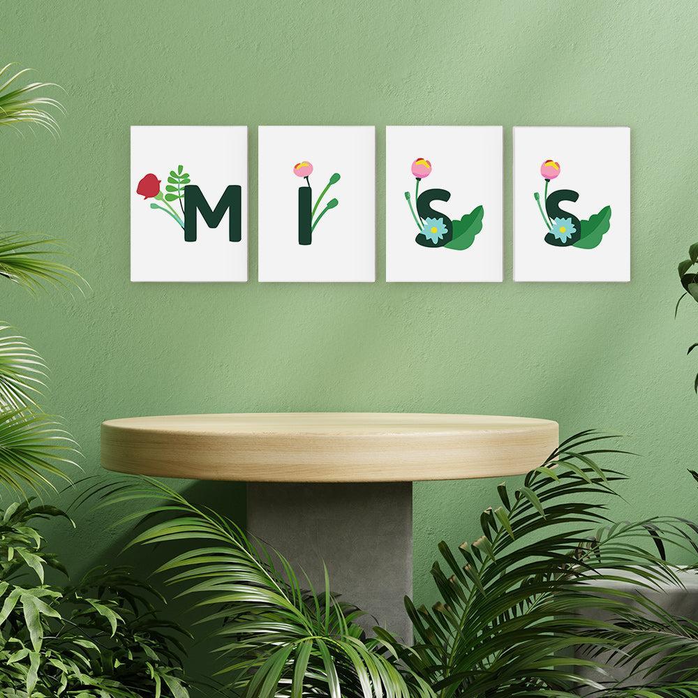
Paint by Numbers – Alphabet Painting Kit | A to Z Floral Letters